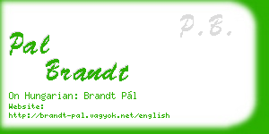 pal brandt business card
