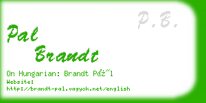 pal brandt business card